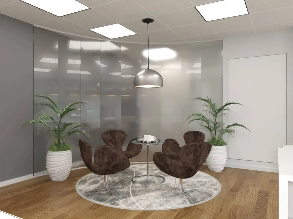 Streamlined commercial interior with durable features – BPF space 15