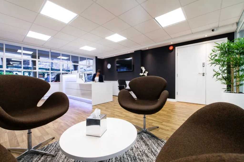 Industrial-themed office interiors for British Plastics Federation