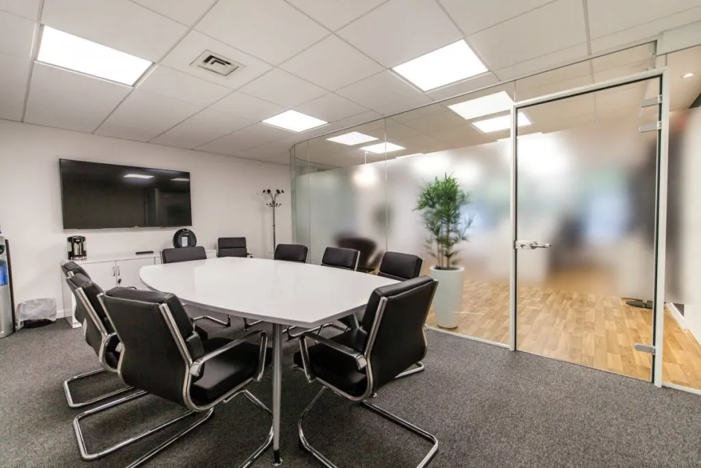 Industrial-themed office interiors for British Plastics Federation
