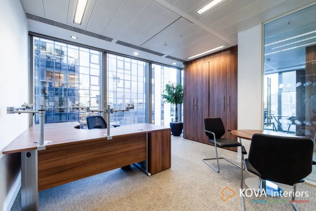 Executive office interiors at Global Coal corporate space