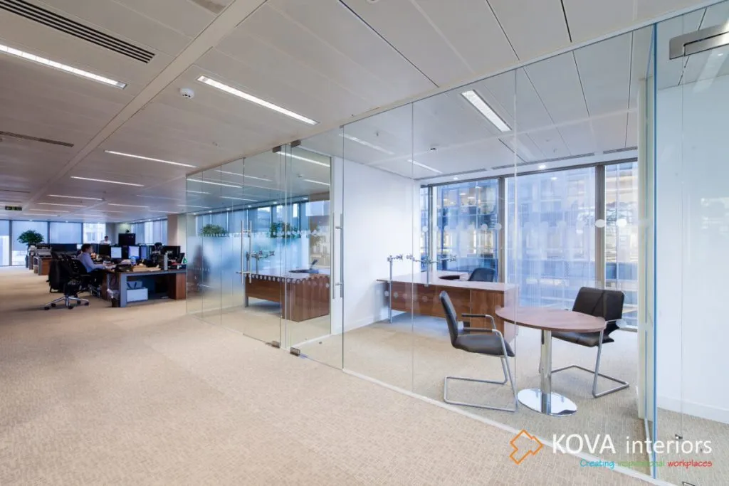 Executive office interiors at Global Coal corporate space