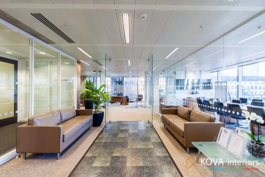 Executive office interiors at Global Coal corporate space