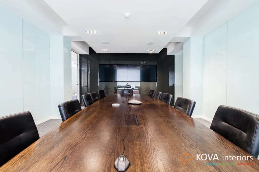 Minimalist office layout for Syntel headquarters
