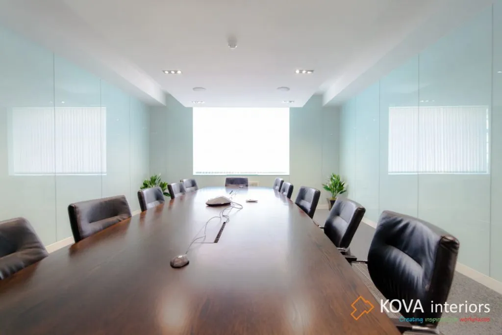 Minimalist office layout for Syntel headquarters